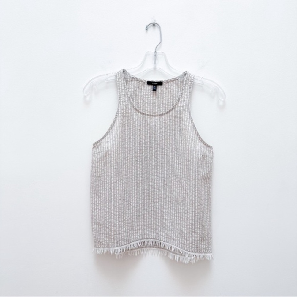 DREW Gray Fringe Tank Top